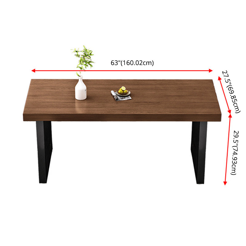 Industriële stijl houten dineren † kamer † ingesteld met rechthoekige tafel en metalen eettafel meubels
