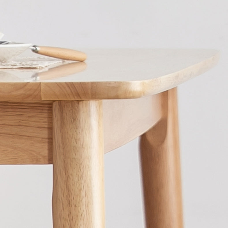 Minimalist Style Solid Wood Dining Room Set with Traditional Height Table and 4 Legs Base