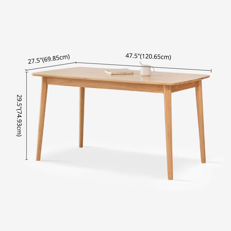Minimalist Style Solid Wood Dining Room Set with Traditional Height Table and 4 Legs Base