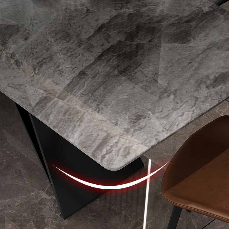 Modern Style Dining Room Sets with Sintered Stone Dining Table and Chairs