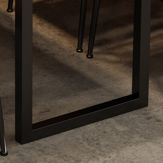 Industrial Wooden Dining¬†Room¬†Set with Rectangle Table and Black Legs Dining Table Furniture