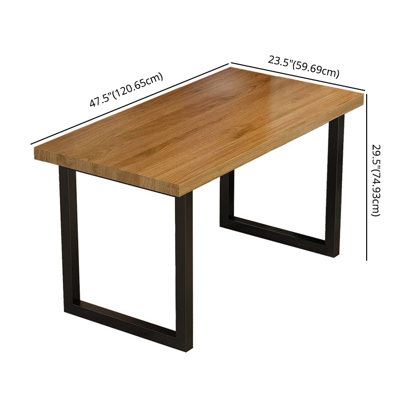 Industrial Wooden Dining¬†Room¬†Set with Rectangle Table and Black Legs Dining Table Furniture