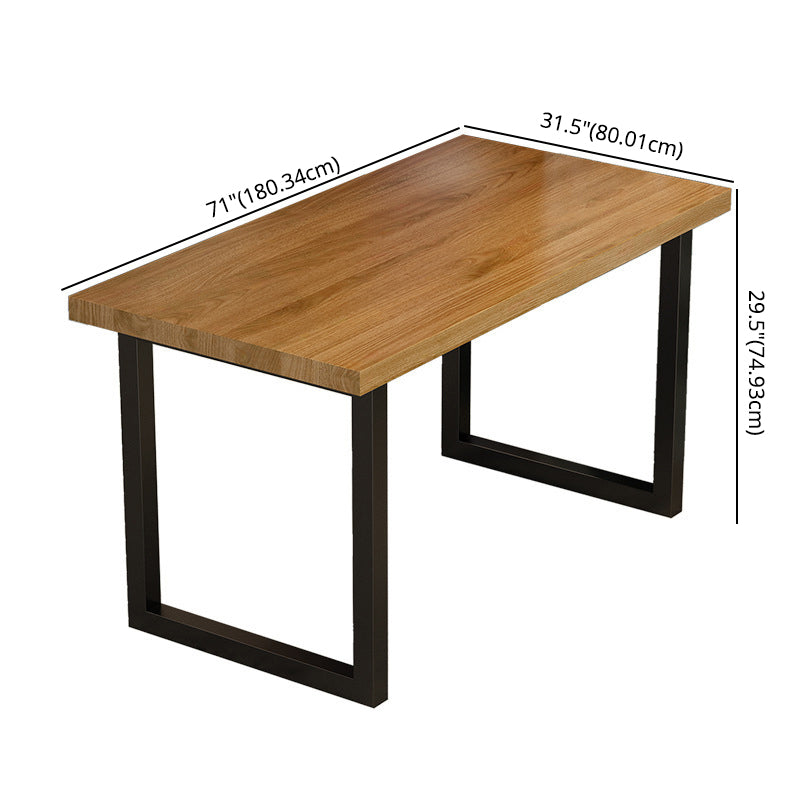 Industrial Wooden Dining¬†Room¬†Set with Rectangle Table and Black Legs Dining Table Furniture