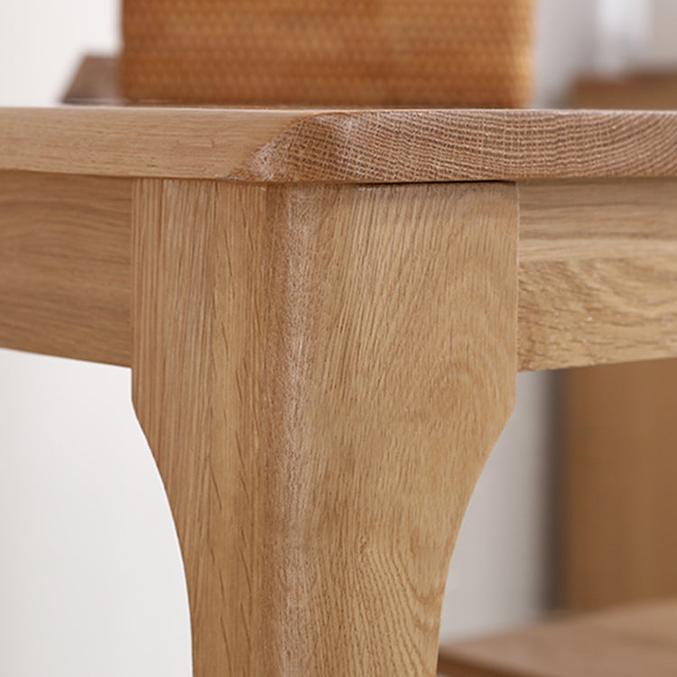 Minimalist Style Solid Wood Dining Set with Traditional Height Table and 4 Legs Base for Home Use