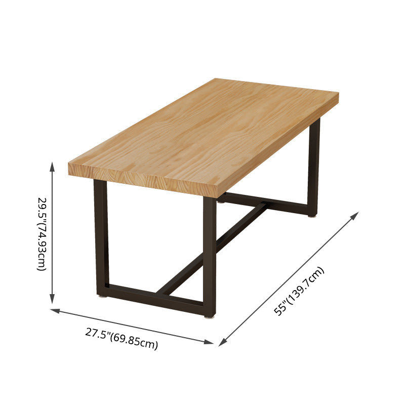 Industriële stijl houten dineren † kamer † ingesteld met rechthoekige tafel en metalen eettafel meubels