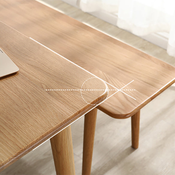 Minimalist Style Solid Wood Dining Set with Traditional Height Table and 4 Legs Base