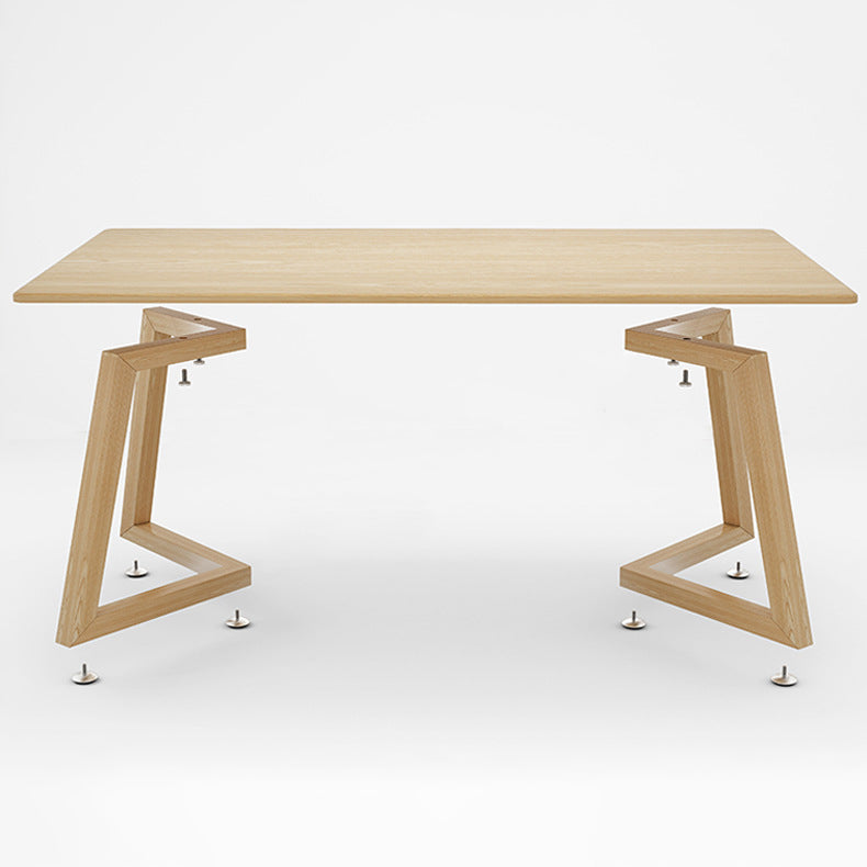 Minimalist Style Traditional Height Dining Set with Rectangle Shape Table and Double Pedestal Base