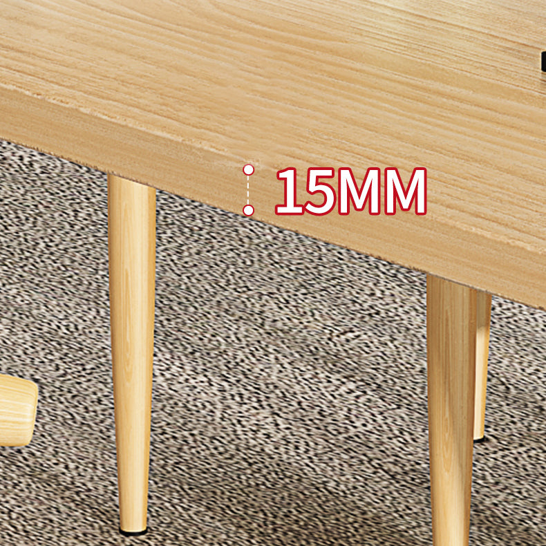 Minimalist Style Traditional Height Dining Set with Rectangle Shape Table and 4 Legs Base