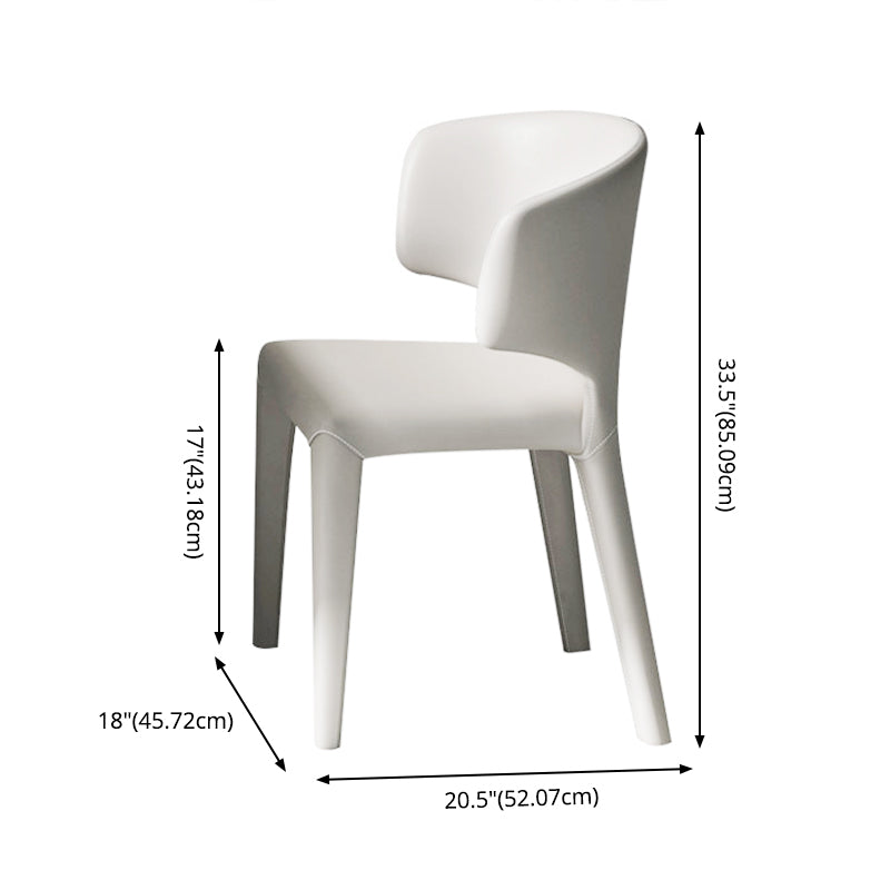Minimalist Style Sintered Stone Dining Set with White Fixed Table and Black Double Pedestal Base