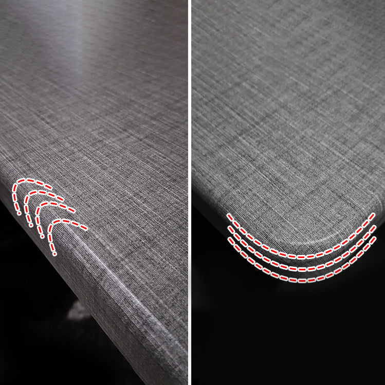 Standard Wood Dining Table with 2 Black Metallic Legs for Dining Furniture