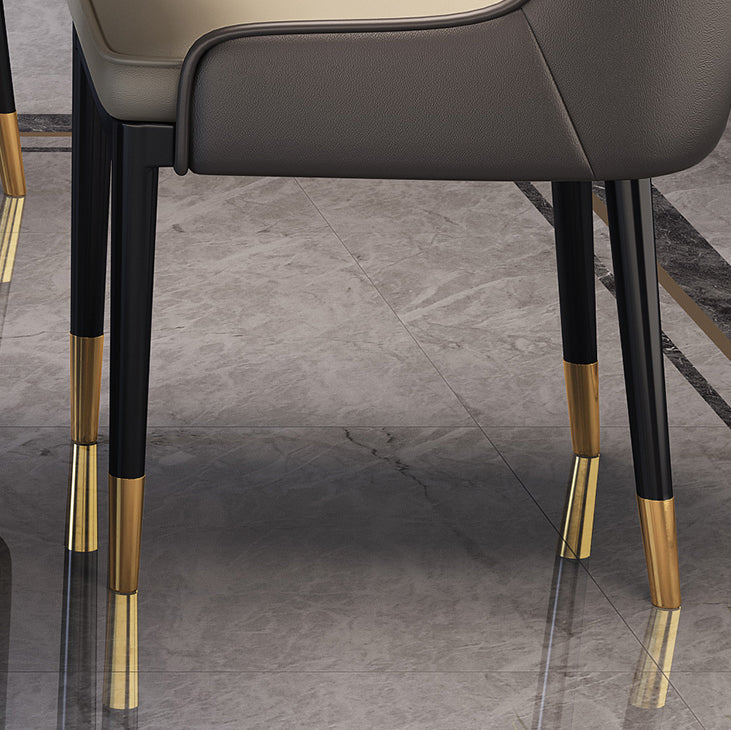 Contemporary Sintered Stone Top Dinette Set with Round Table Dining Room Set for Dining Room