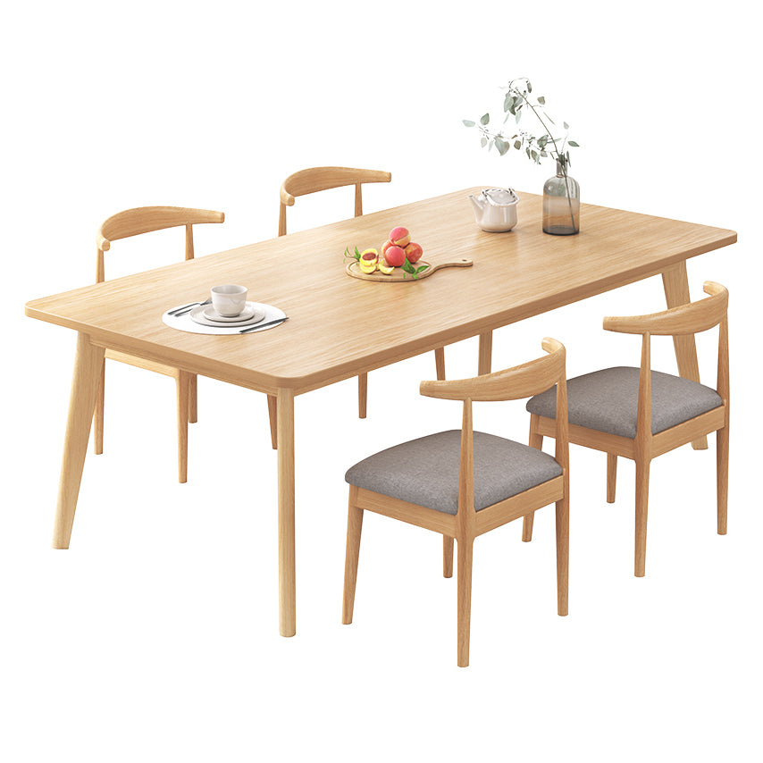Minimalist Rectangle Shape Standard Dining Set MDF Kitchen Dining Set with 4 Legs Base