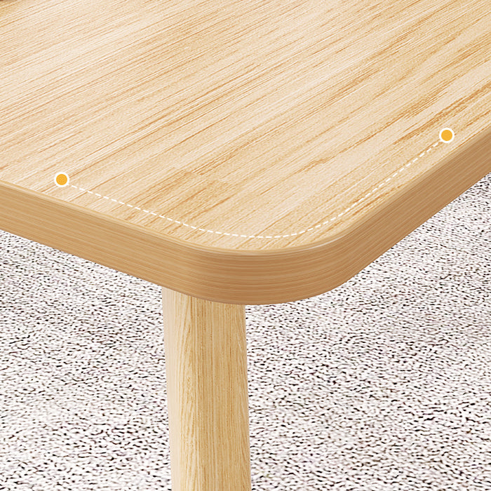 Minimalist Rectangle Shape Standard Dining Set MDF Kitchen Dining Set with 4 Legs Base