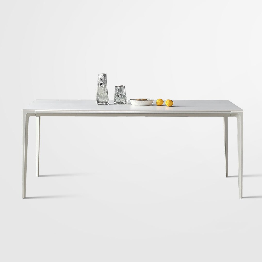 Modern Sintered Stone White Dining¬†Room¬†Set with Rectangle Table Formal Dining Table Furniture