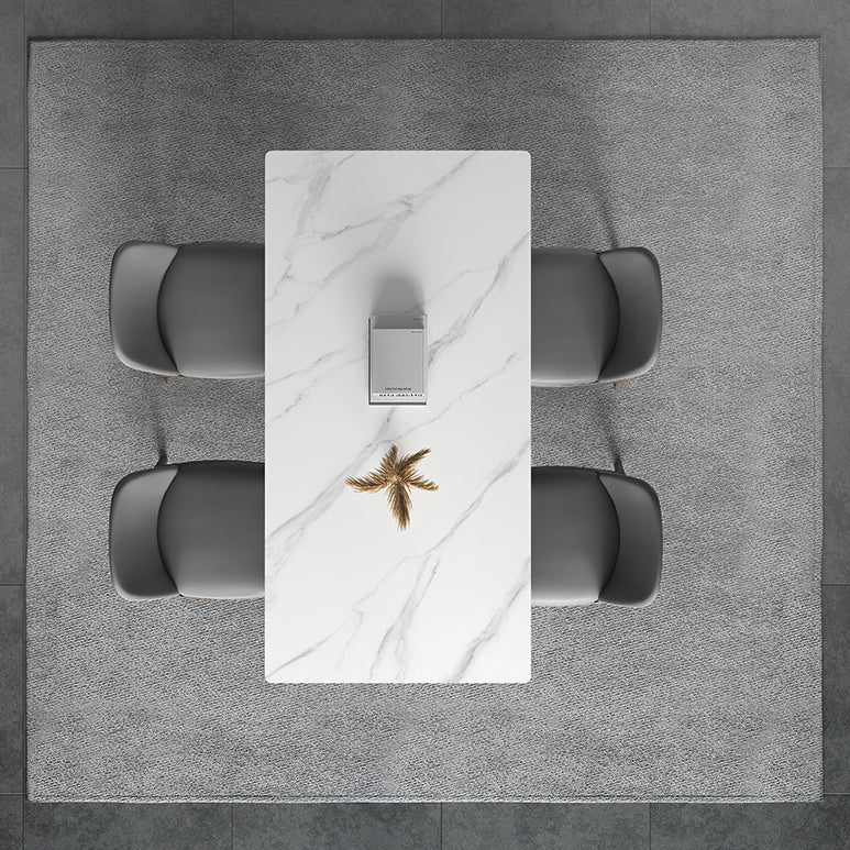 Dining Room Set Minimalist with Solid Wood Dining Table and Upholstered Chairs