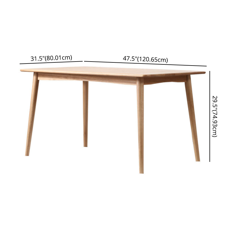 Minimalist Style Dining Table with Fixed Solid Wood Dining Table and Chairs
