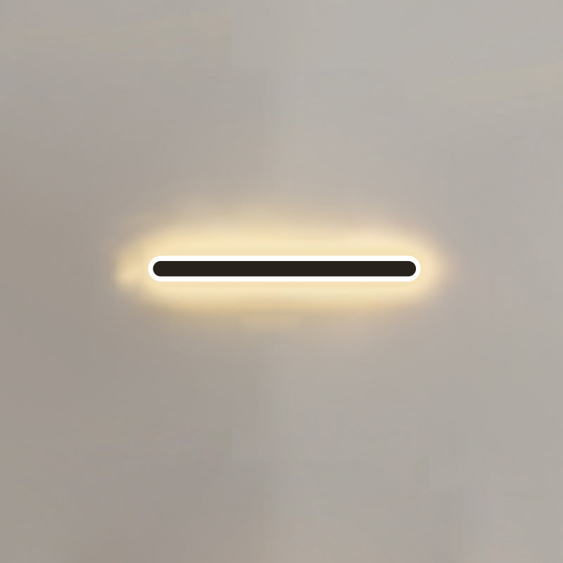 LED Line Shaped Wall Sconce Postmodern Style Acrylic Wall Mount Light Fixture