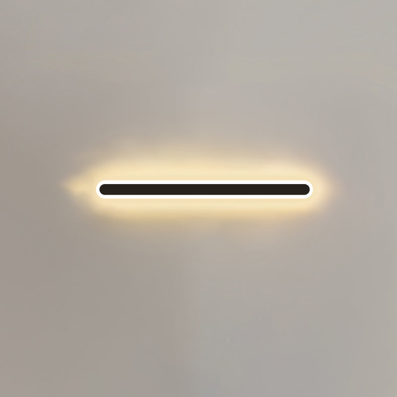 LED Line Shaped Wall Sconce Postmodern Style Acrylic Wall Mount Light Fixture