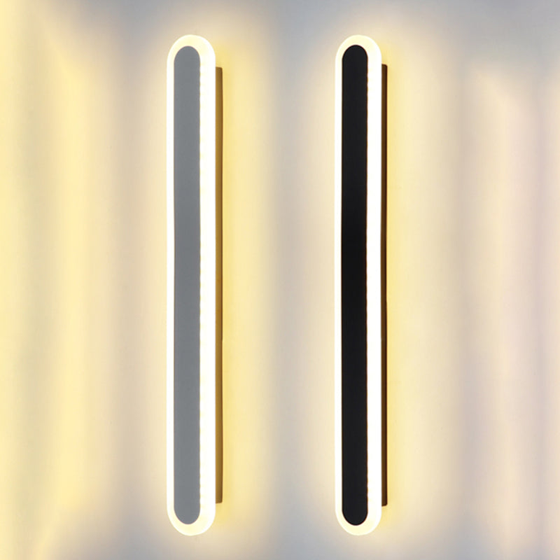 LED Line Shaped Wall Sconce Postmodern Style Acrylic Wall Mount Light Fixture
