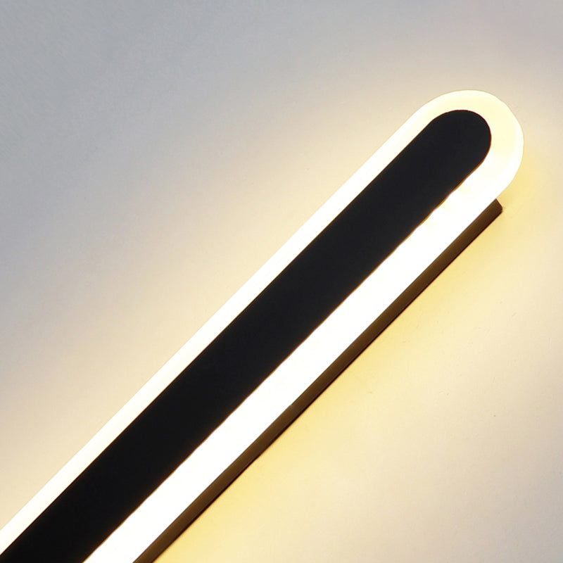 LED Line Shaped Wall Sconce Postmodern Style Acrylic Wall Mount Light Fixture