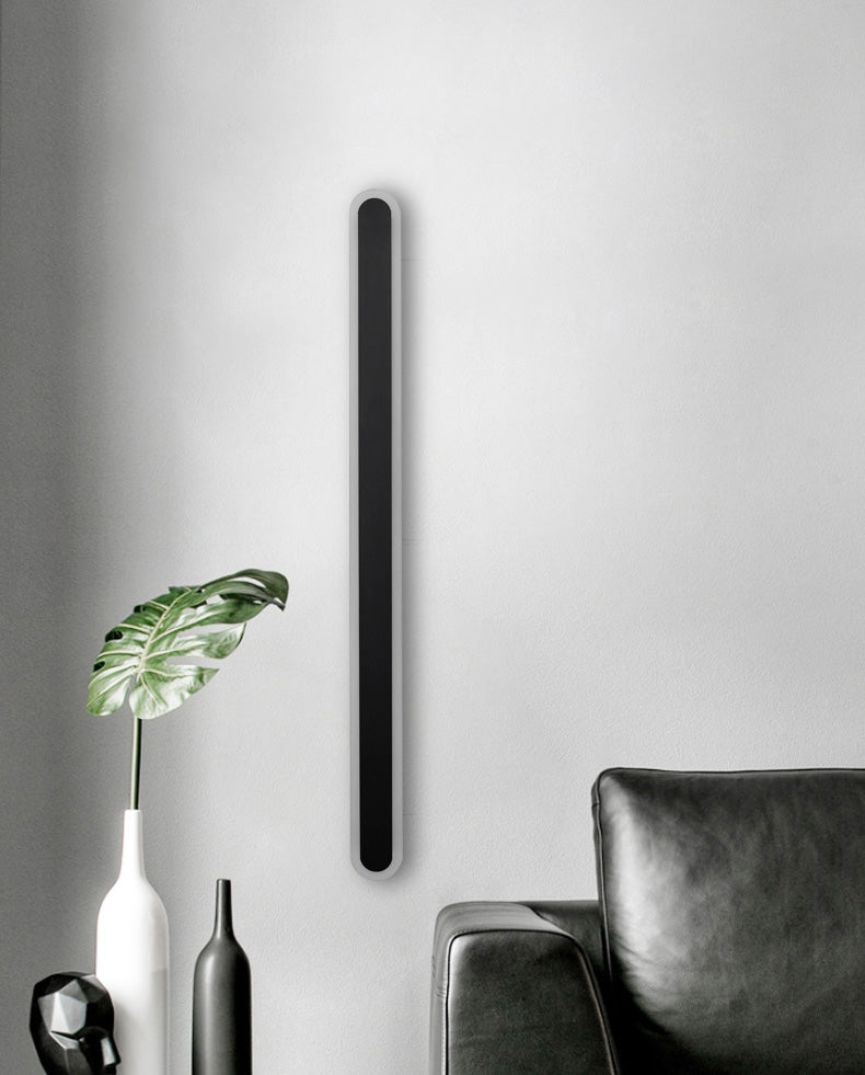 LED Line Shaped Wall Sconce Postmodern Style Acrylic Wall Mount Light Fixture