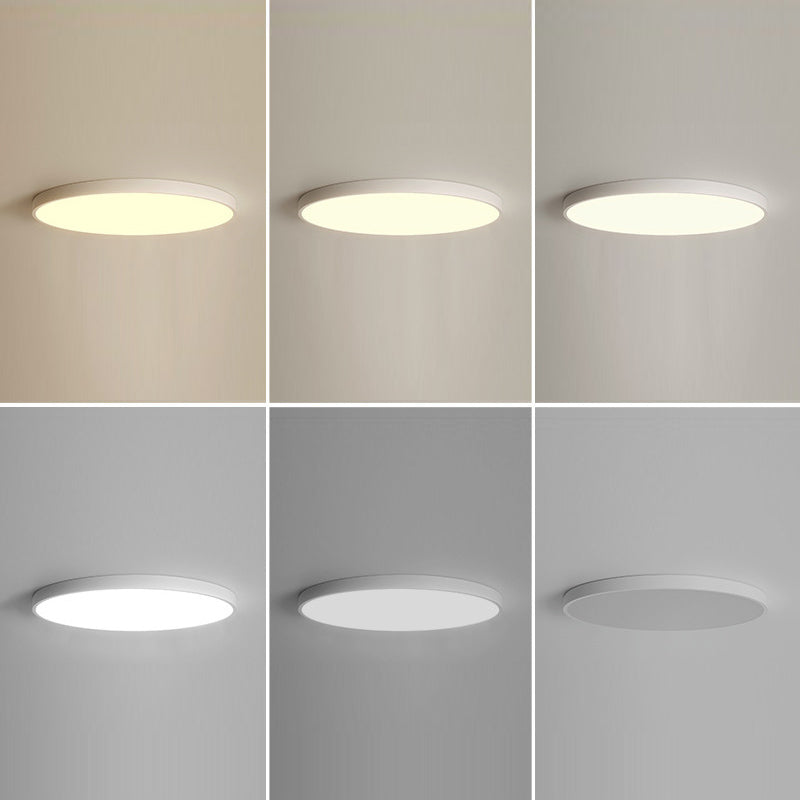 Modern Flush Light White Circle Metal Led Surface Mount Ceiling Lights for Living Room