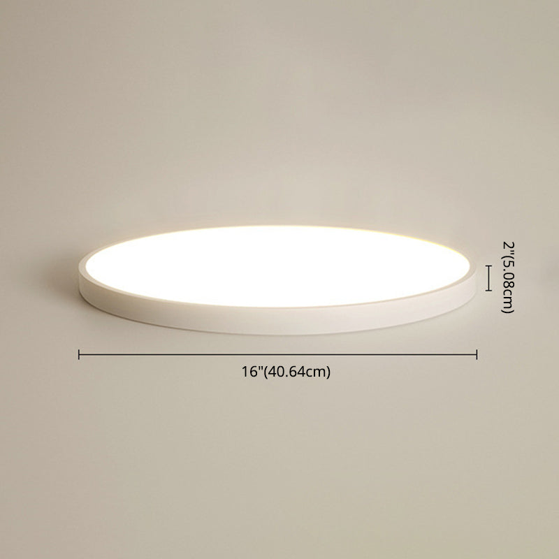 Modern Flush Light White Circle Metal Led Surface Mount Ceiling Lights for Living Room