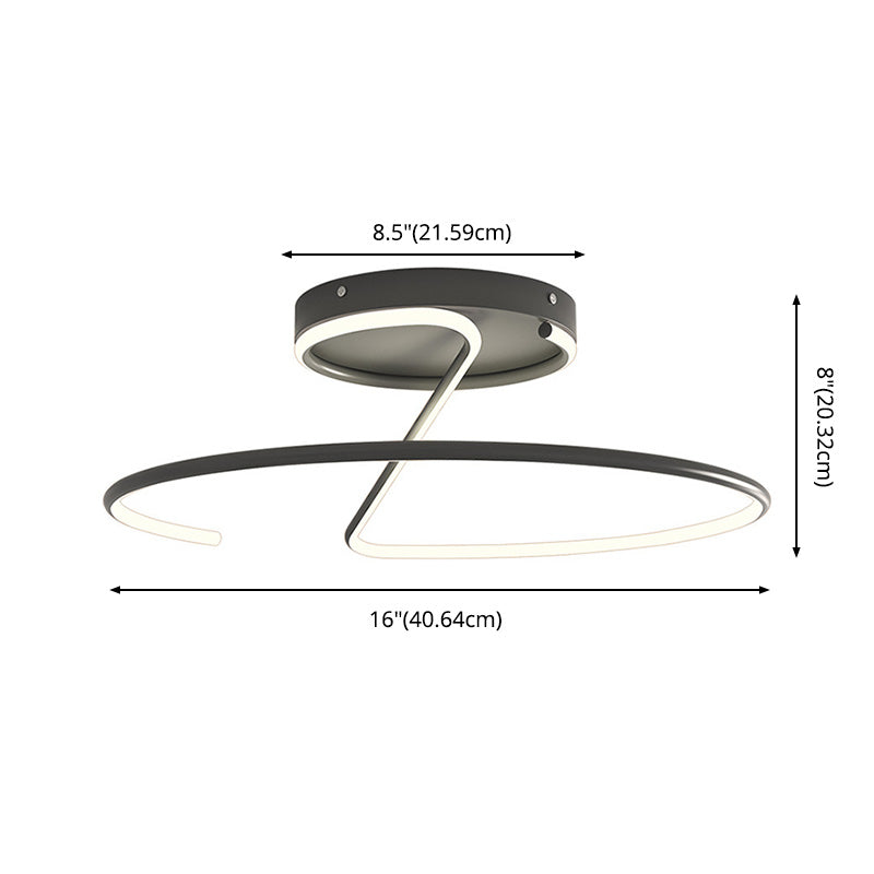 Modern Style Led Flush Mount Lighting High Brightness Metal Linear Led Ceiling Light for Corridor