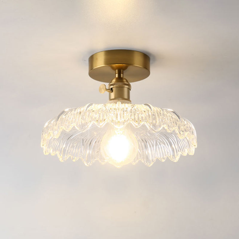 Modern Style Flush Mount Ceiling Light with Glass Shade for Living Room Bedroom