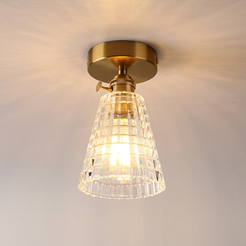 Modern Style Flush Mount Ceiling Light with Glass Shade for Living Room Bedroom