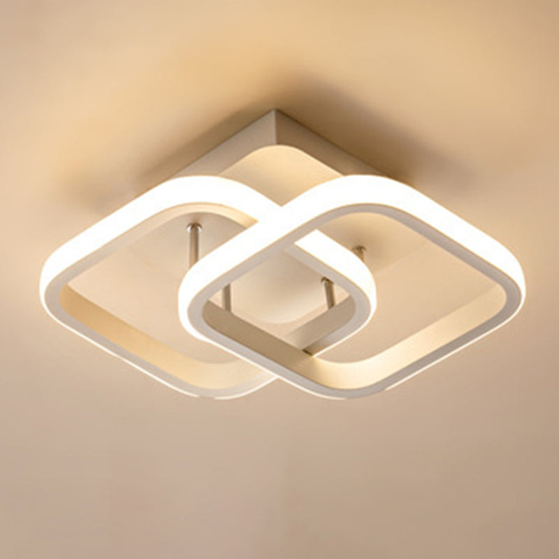 Contemporary Style Led Flush Mount Lighting Metal Ceiling Light for Bedroom