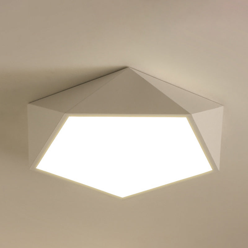 Contemporary Led Fixture Flush Mount Lighting Fixture Acrylic and Metal Lampshade for Bedroom