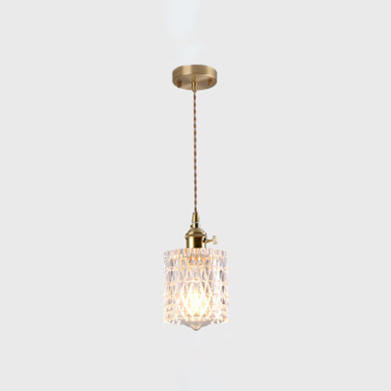 Brass Glass Pendants Lighting Industrial 1 Light Hanging Light Fixture for Restaurant