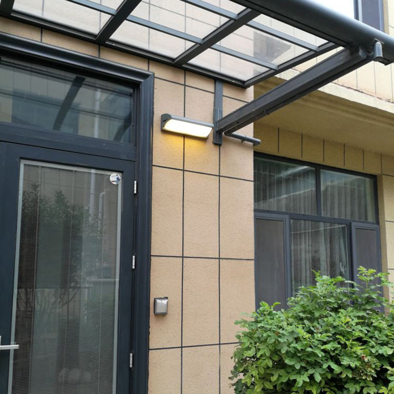 Aluminum Minimalistic LED Wall Sconce in Black Outdoor with Acrylic Shade