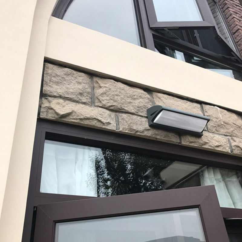 Aluminum Minimalistic LED Wall Sconce in Black Outdoor with Acrylic Shade