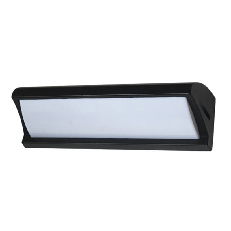 Aluminum Minimalistic LED Wall Sconce in Black Outdoor with Acrylic Shade