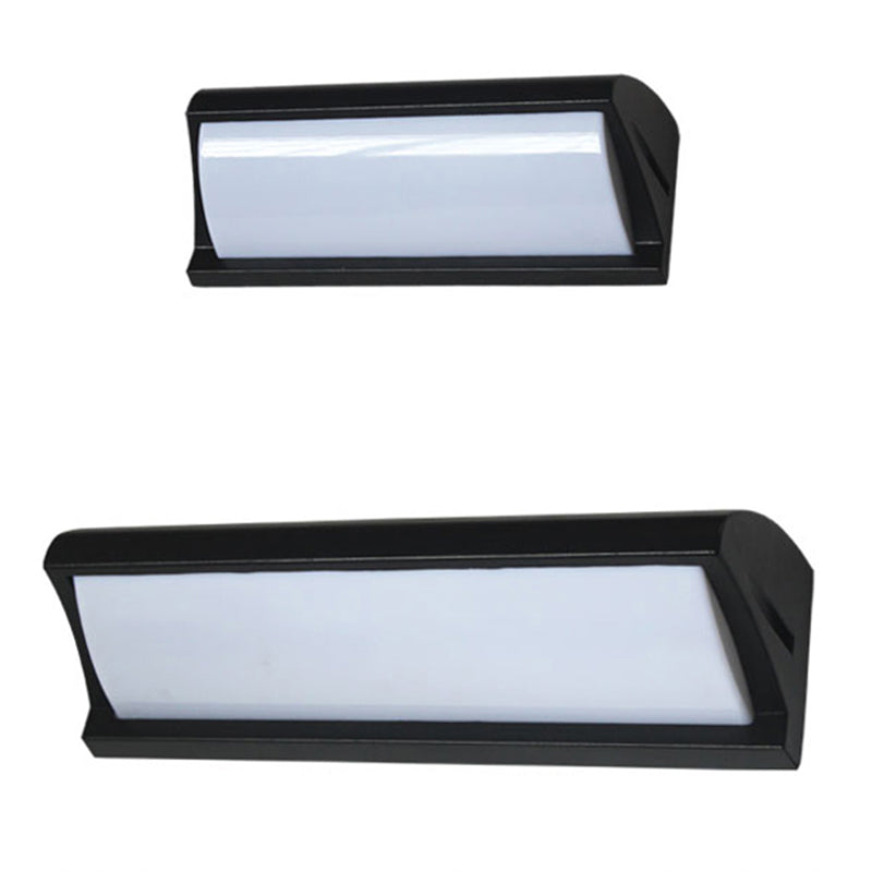 Aluminum Minimalistic LED Wall Sconce in Black Outdoor with Acrylic Shade