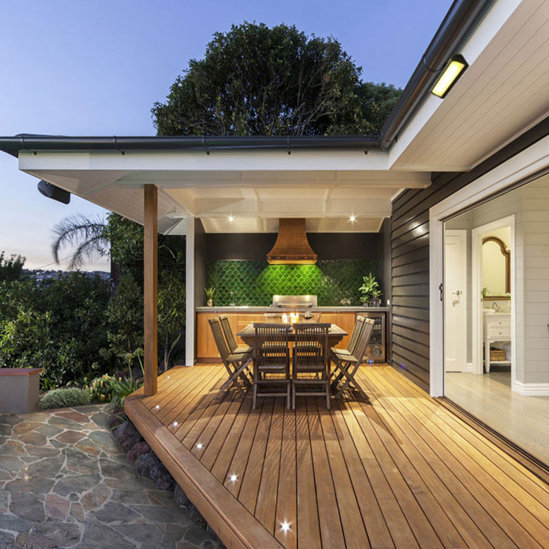 Aluminum Minimalistic LED Wall Sconce in Black Outdoor with Acrylic Shade