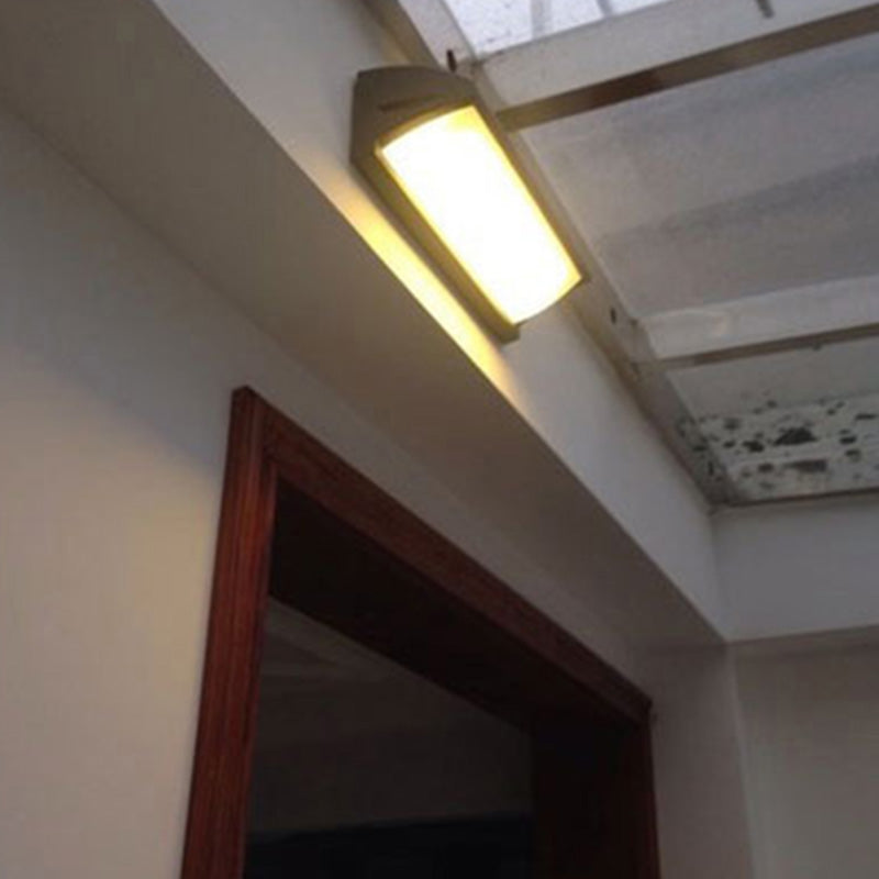 Aluminum Minimalistic LED Wall Sconce in Black Outdoor with Acrylic Shade