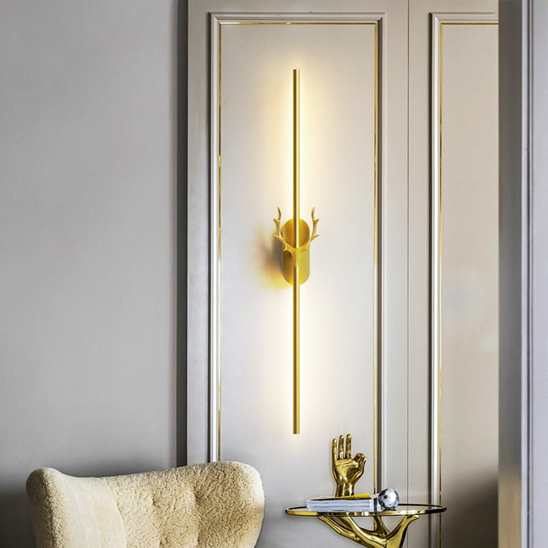 Disparo de pared en forma de línea LED con metal asquera simple moderno de montaje en la pared interior de la pared lámpara