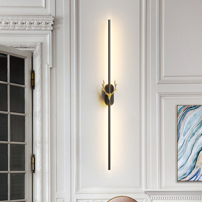 Disparo de pared en forma de línea LED con metal asquera simple moderno de montaje en la pared interior de la pared lámpara