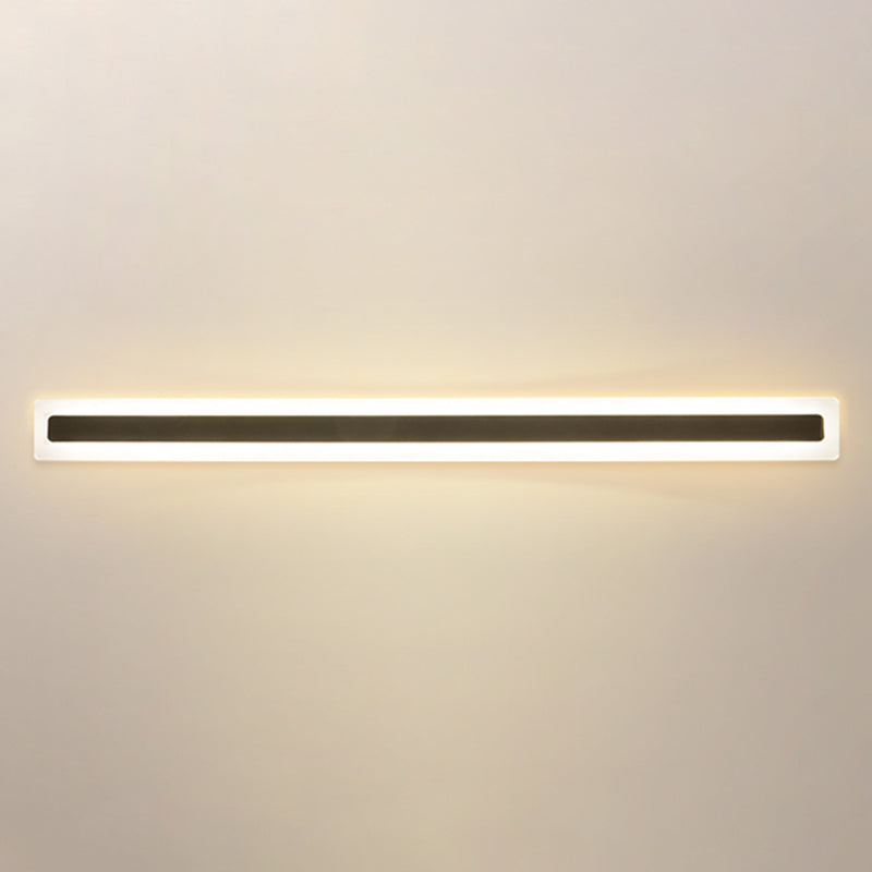 LED Wall Line Light Modern Style Metal Acrylic Rectangle Shape Wall Sconce