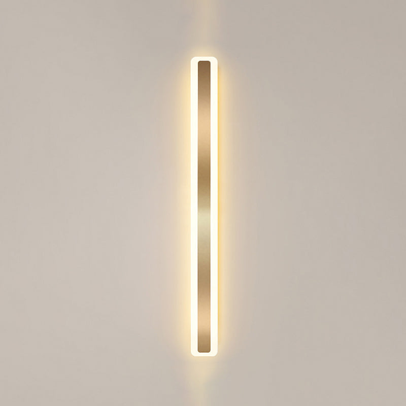 LED Wall Line Light Modern Style Metal Acrylic Rectangle Shape Wall Sconce