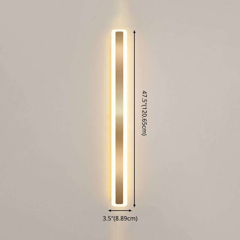 LED Wall Line Light Modern Style Metal Acrylic Rectangle Shape Wall Sconce