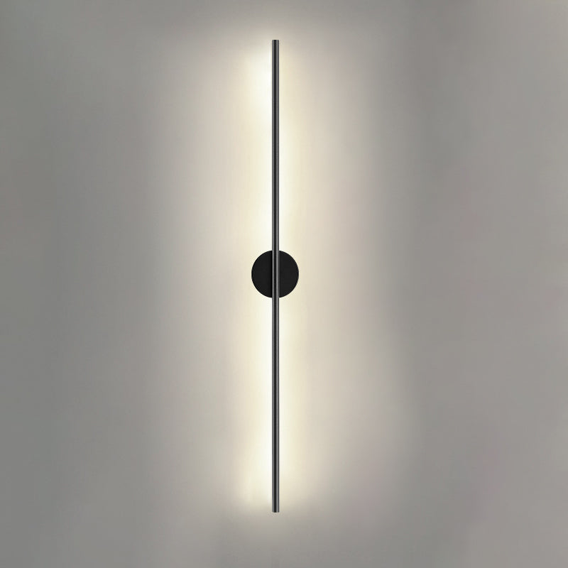 Iluminación de pared lineal negra Acrílico moderno 1 luz de pared de luz luz para el dormitorio