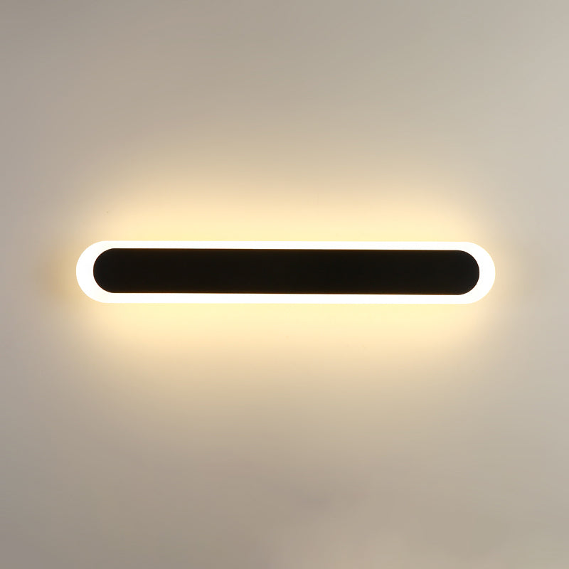 LED Wall Mount Light Fixture Postmodern Style Acrylic Line Shaped Wall Sconce