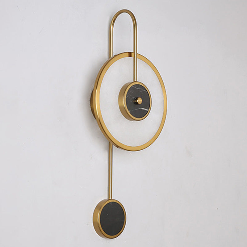 Lampada montata a parete circolare Postmoderna Simplicity Stone Wall Mount Lampada per soggiorno