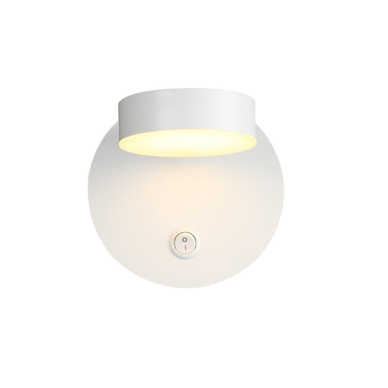 Lampada montata a parete circolare Postmoderna semplicità lampada a monte acrilica per soggiorno