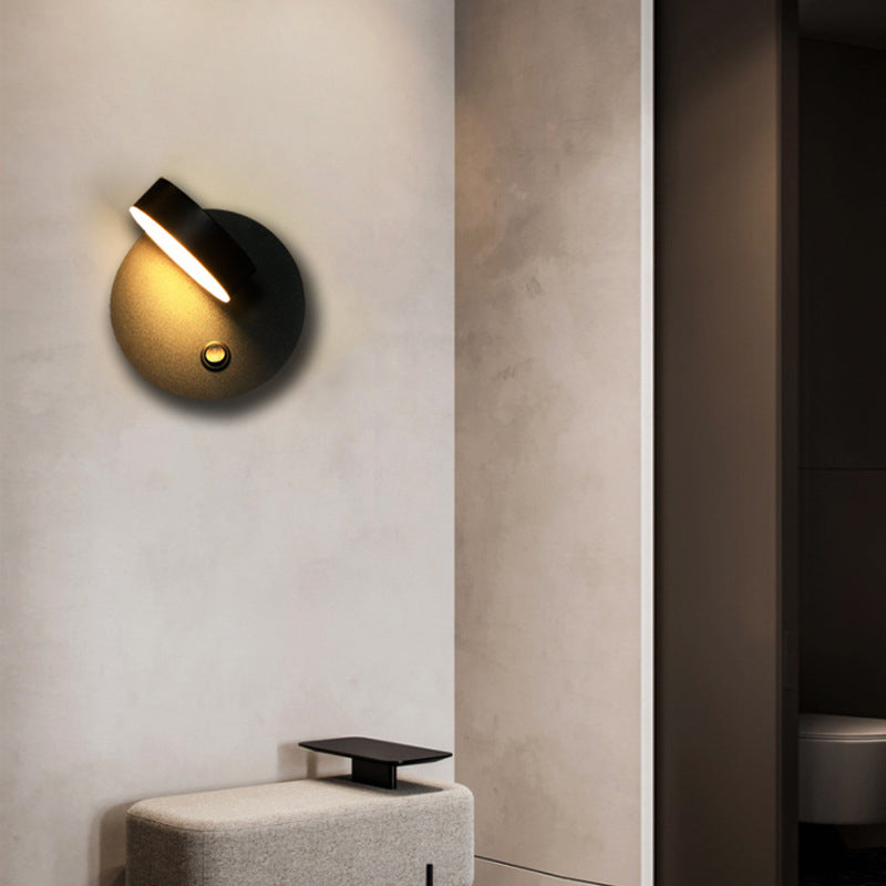 Lampada montata a parete circolare Postmoderna semplicità lampada a monte acrilica per soggiorno