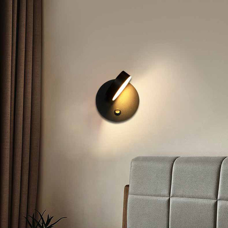 Lampada montata a parete circolare Postmoderna semplicità lampada a monte acrilica per soggiorno